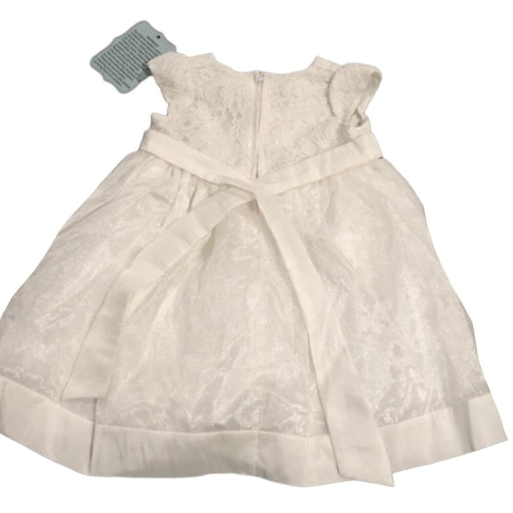 NEW Flower Girl 18m White Lace Dress - Picture 2 of 4